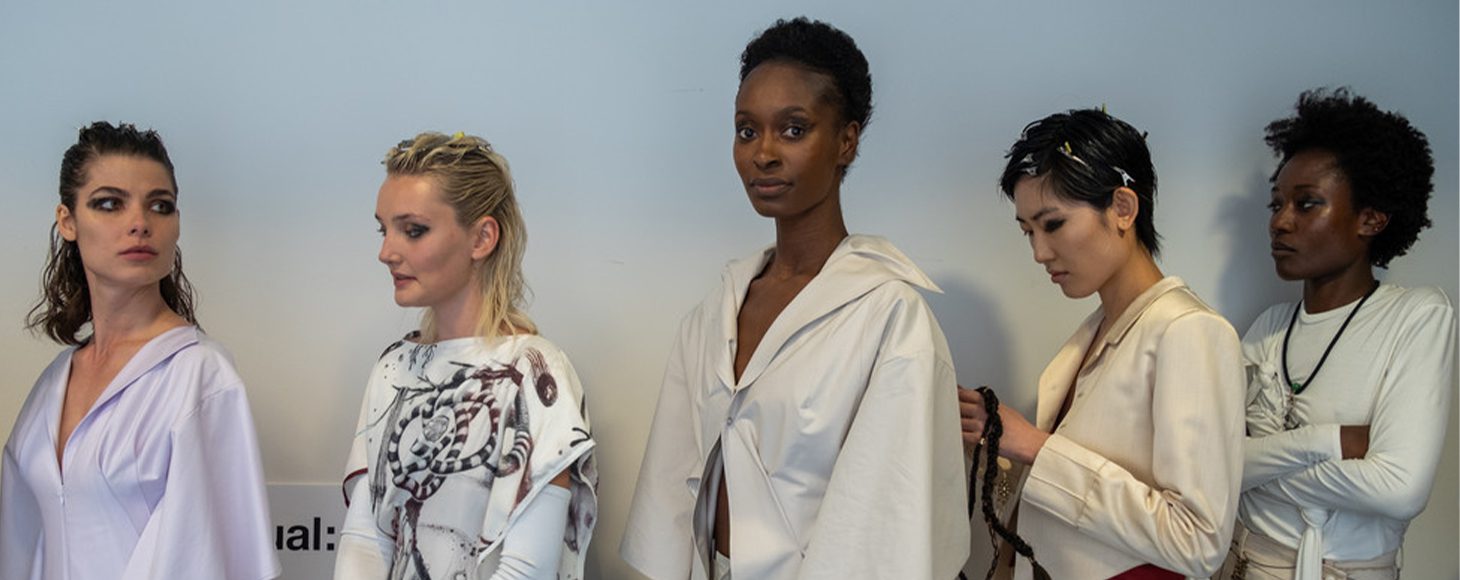 Backstage at LCF19 catwalk show at Here East © Andrea Capello